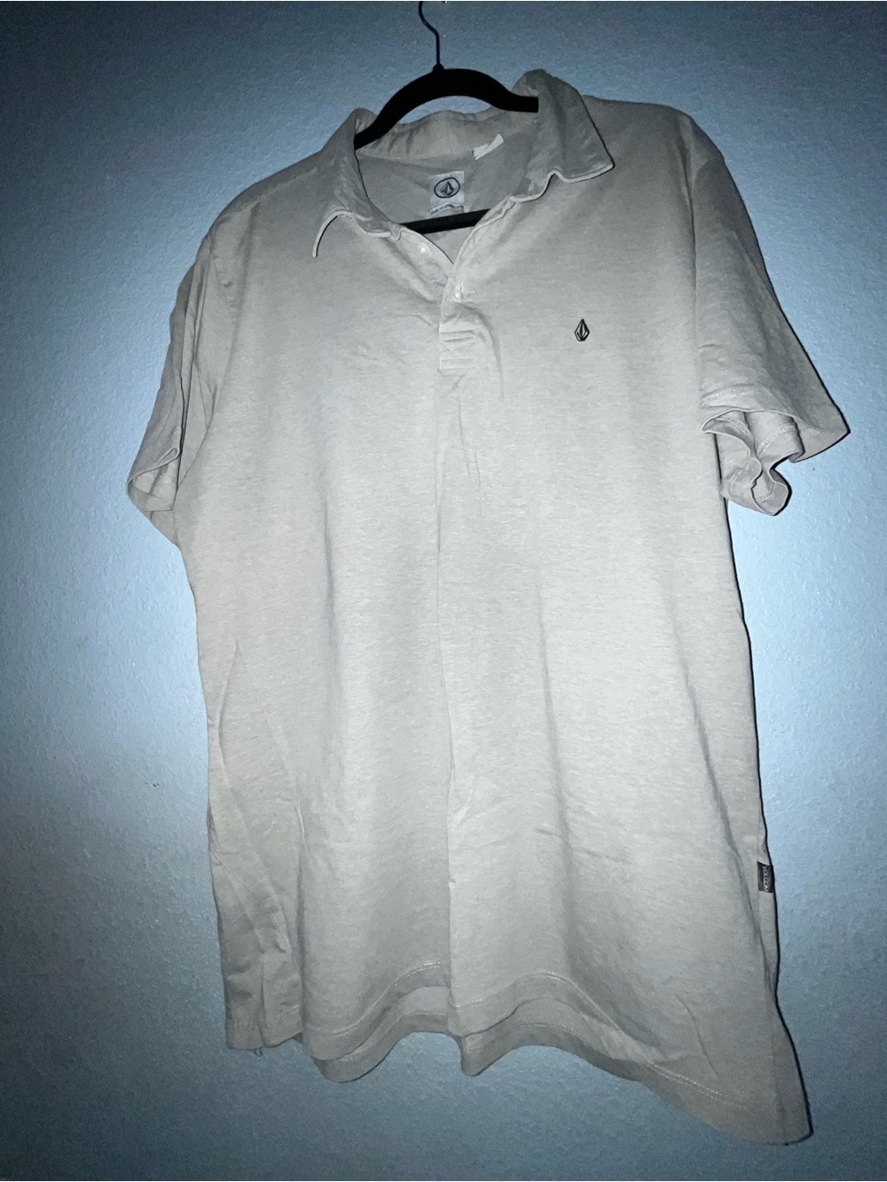 Volcom Men’s Polo in Light Cream